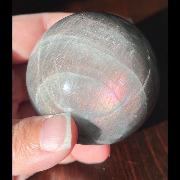 Labradorite Sphere w/ Acrylic Stand - Picture 6 of 10